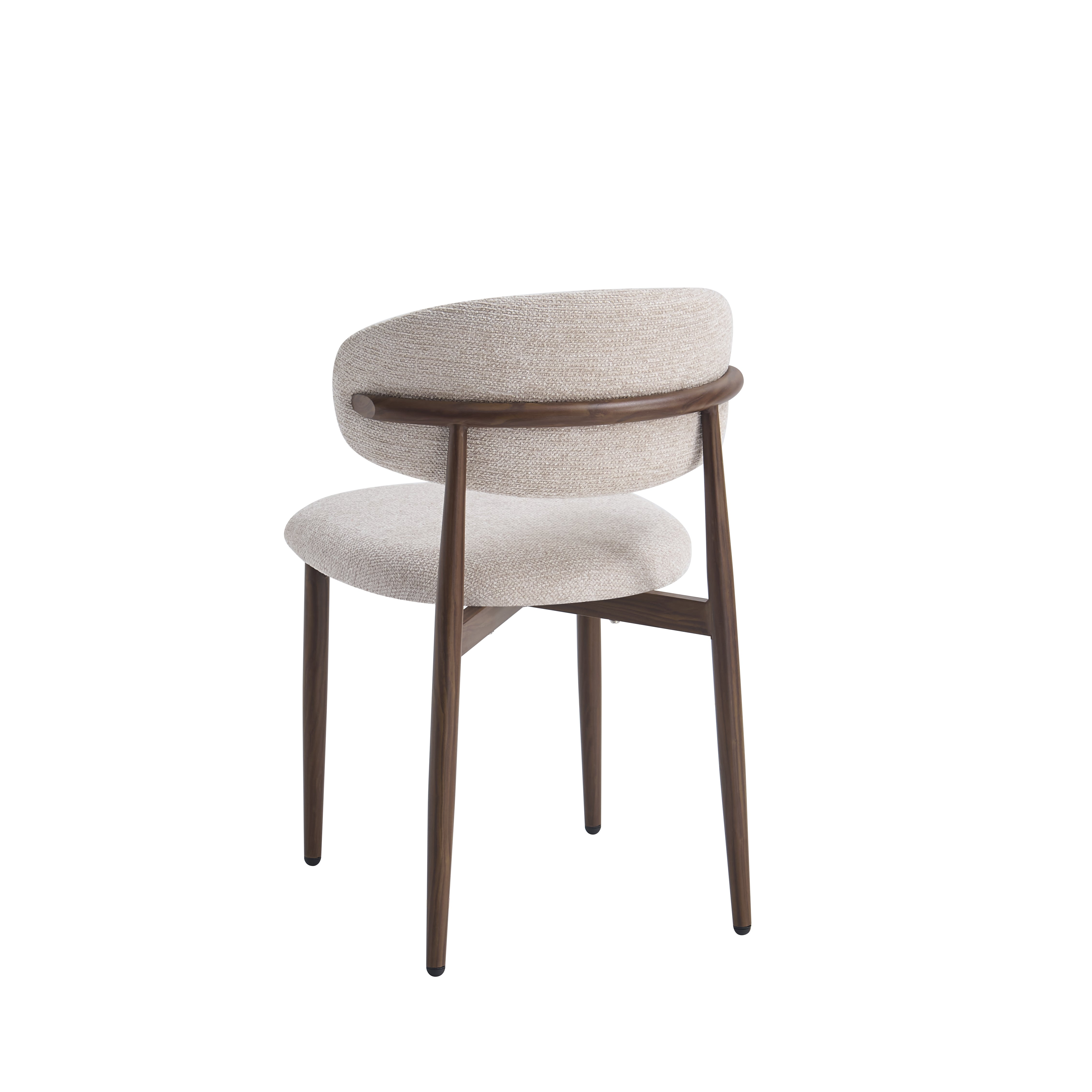 Chaise Bohème Lucile Chenille Noyer