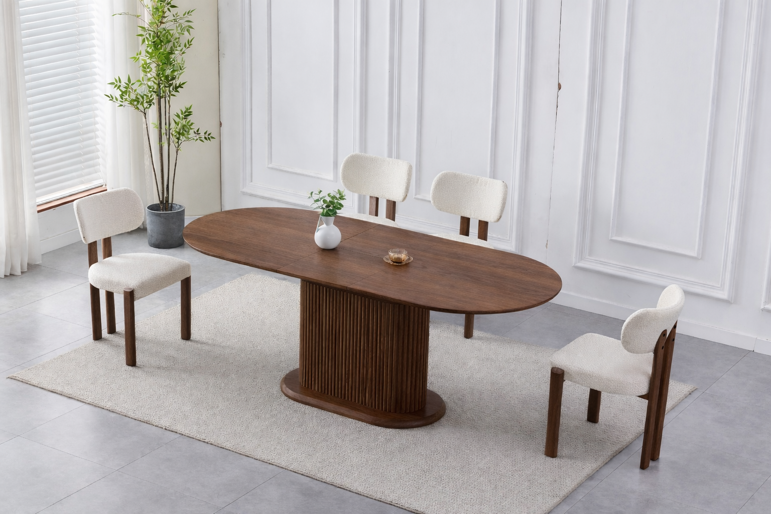 Table à manger Extensible Vanessa Noyer 160-200cm