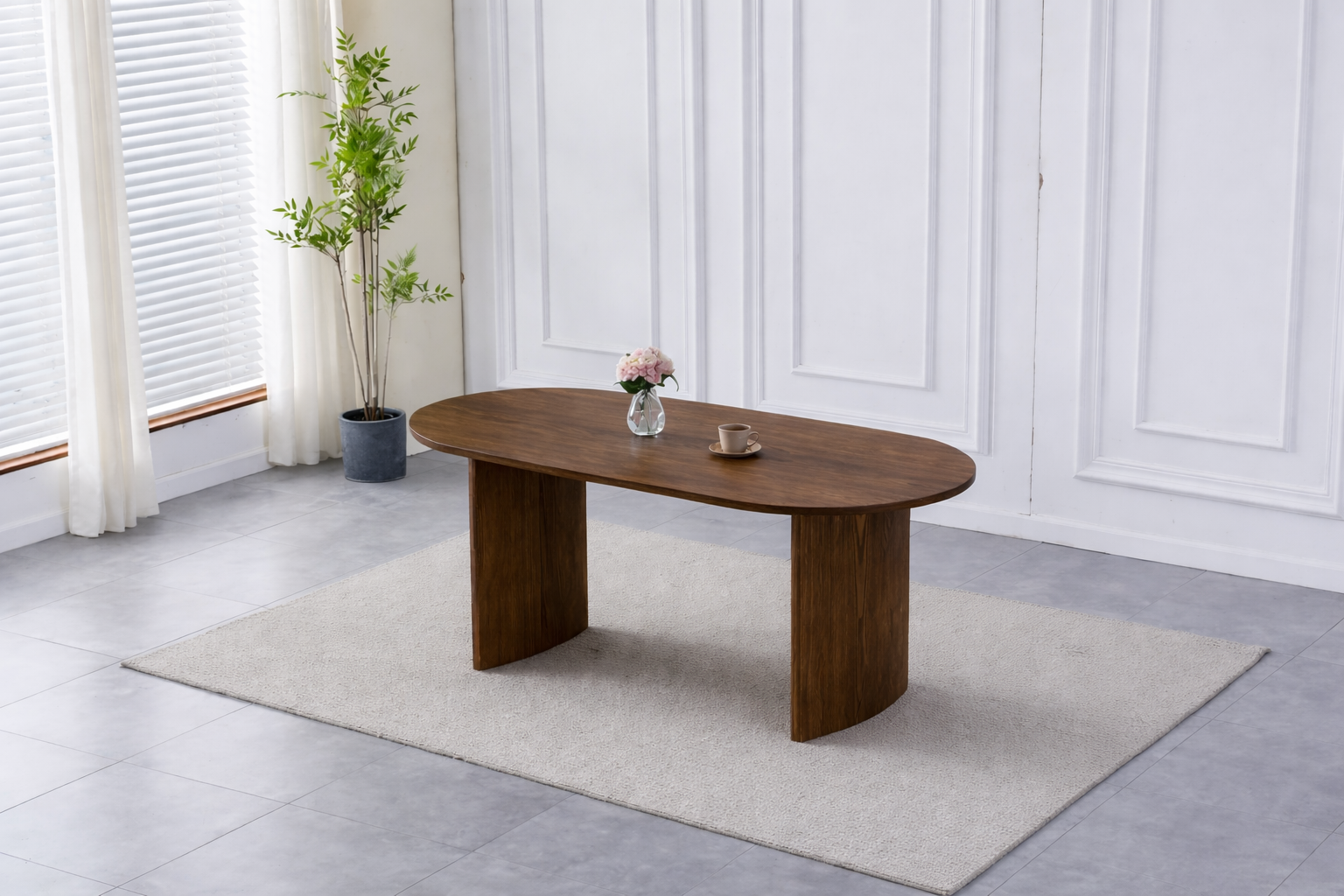 Table à manger Josephine Noyer 1m80