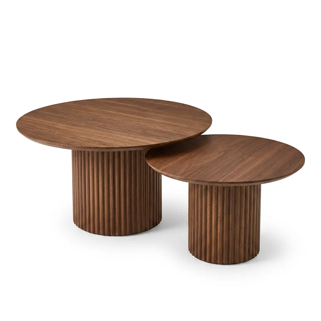 Table Basse Gigogne Duo Noyer