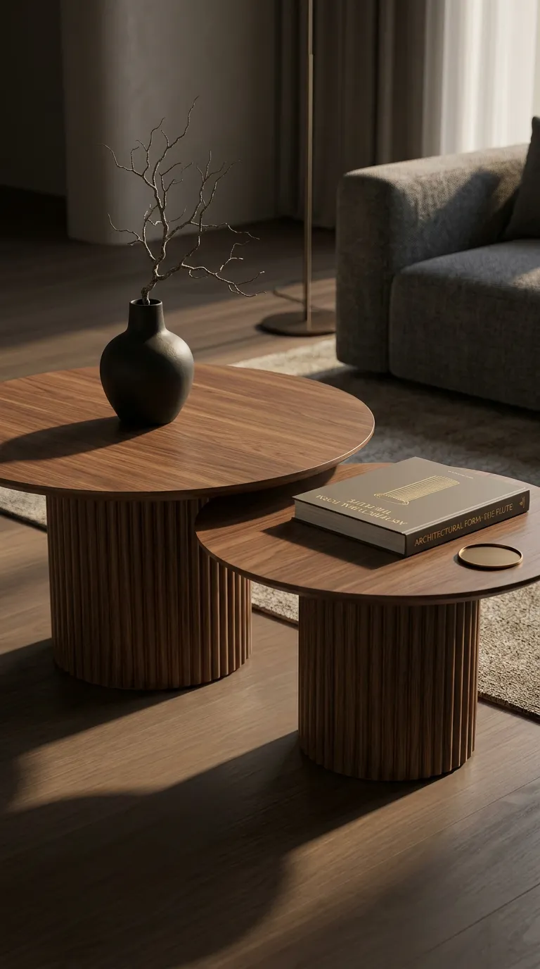Table Basse Gigogne Duo Noyer