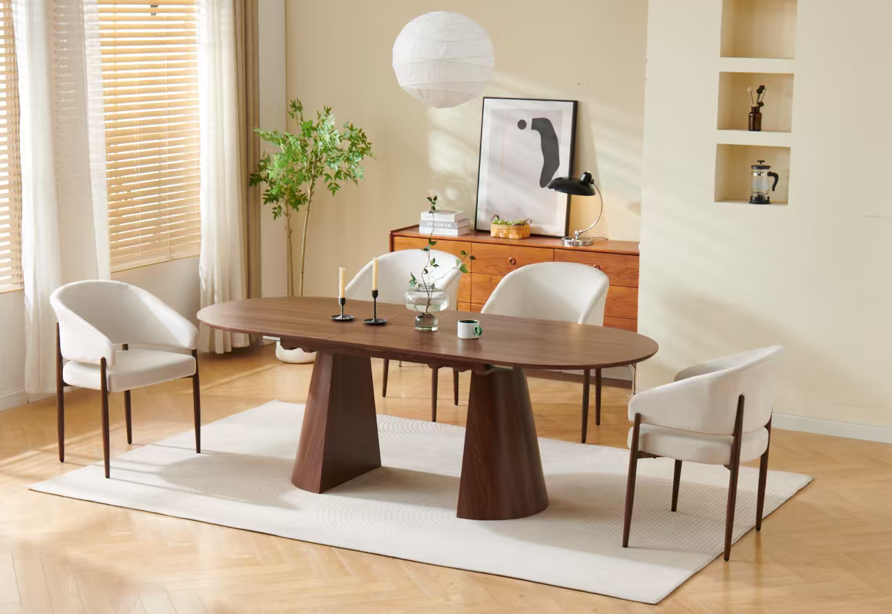 Table à manger Extensible Anastasia Noyer 180-220cm