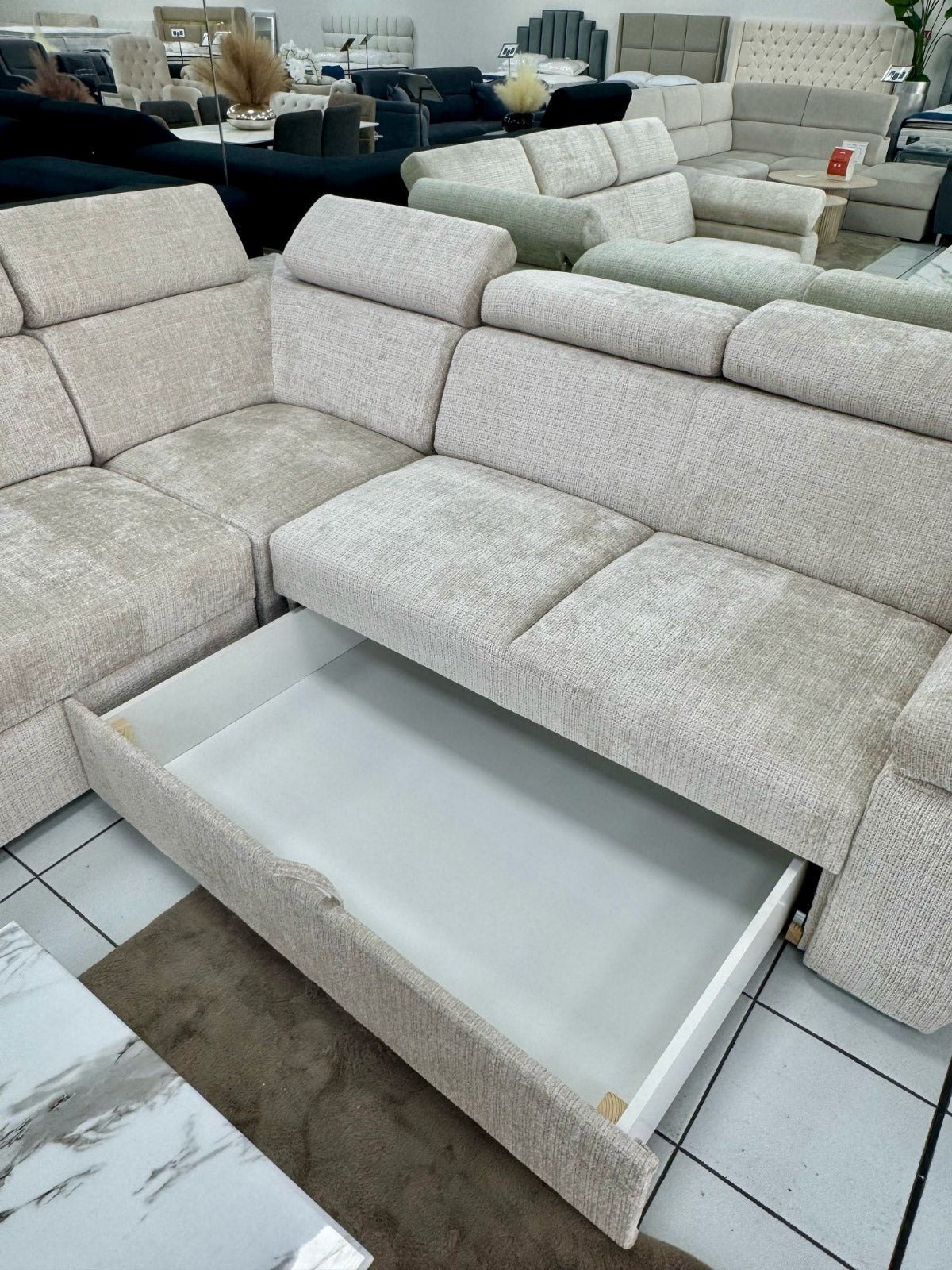 Canapé d'angle Boston Marbella Beige