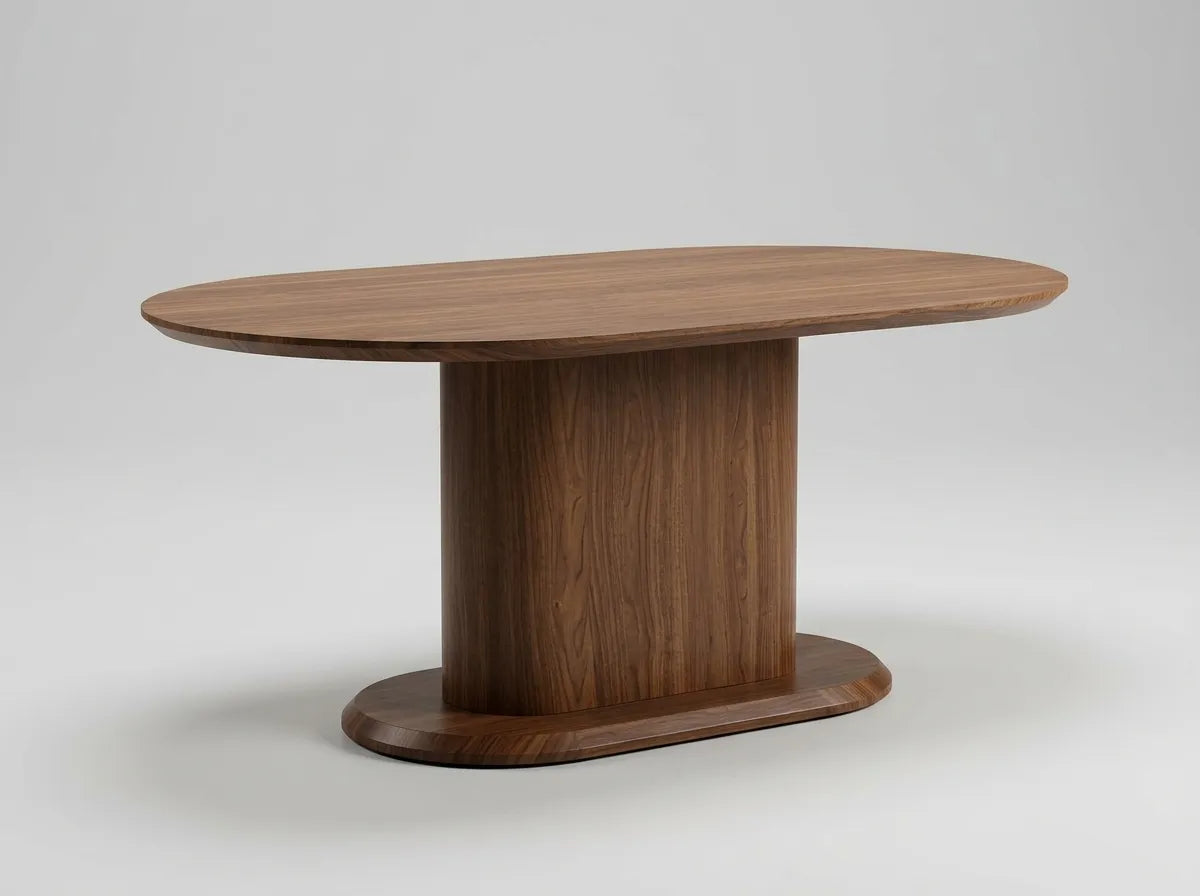 Pack Table à manger Léa + 4 chaises Bohème Chenille Noyer