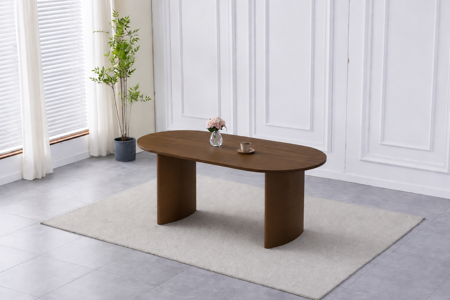 Table à manger Josephine Noyer 1m80