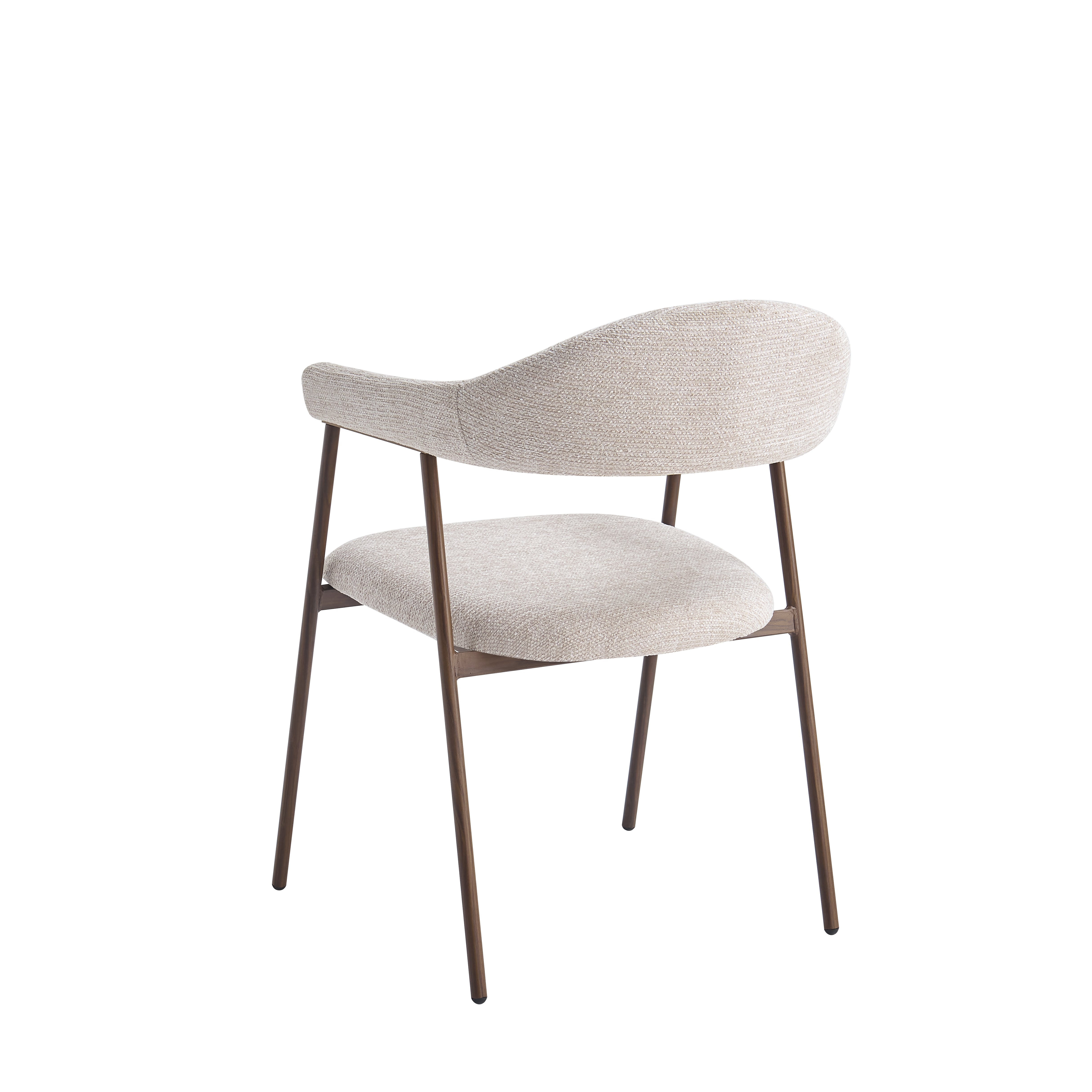 Chaise Alma Chenille Noyer