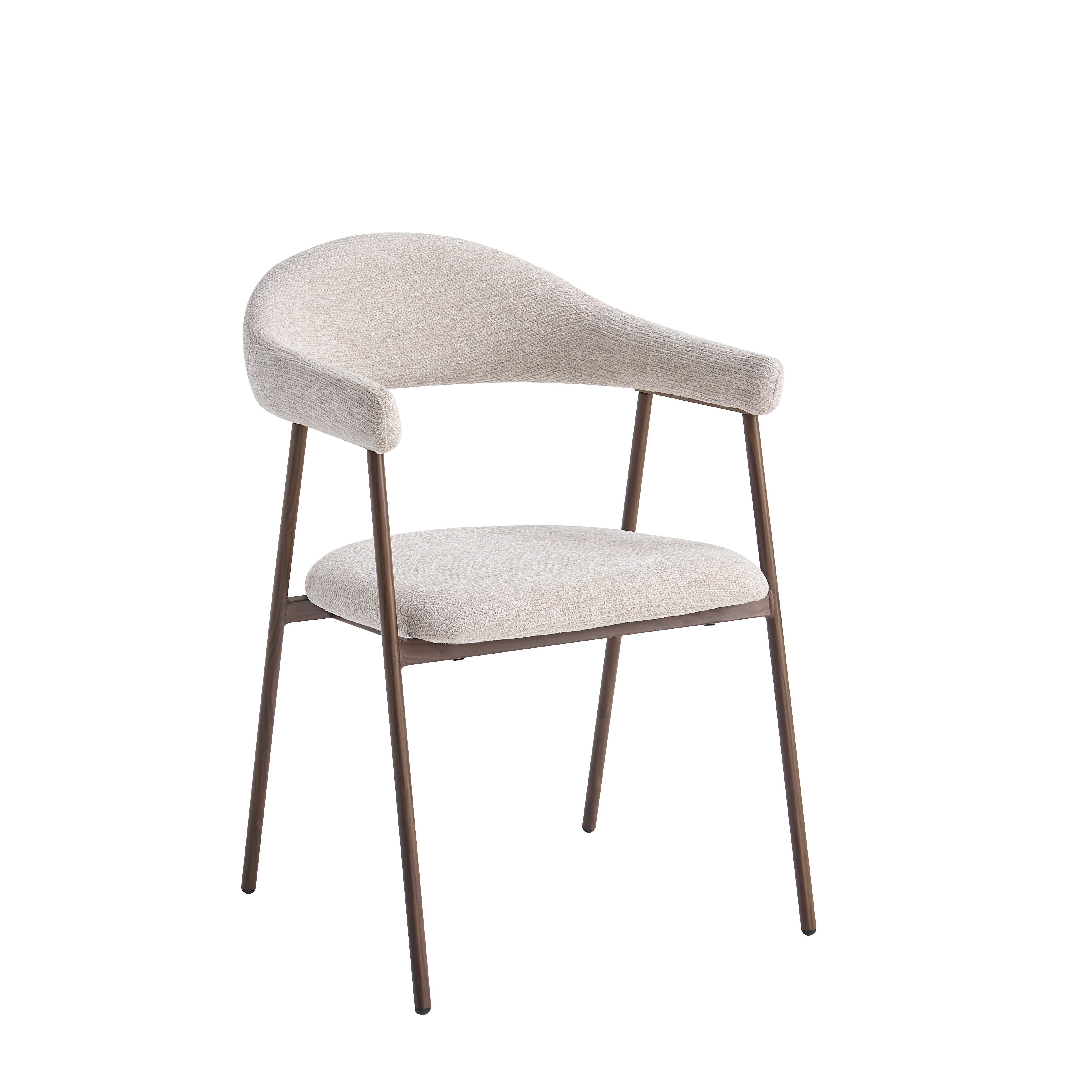 Chaise Alma Chenille Noyer