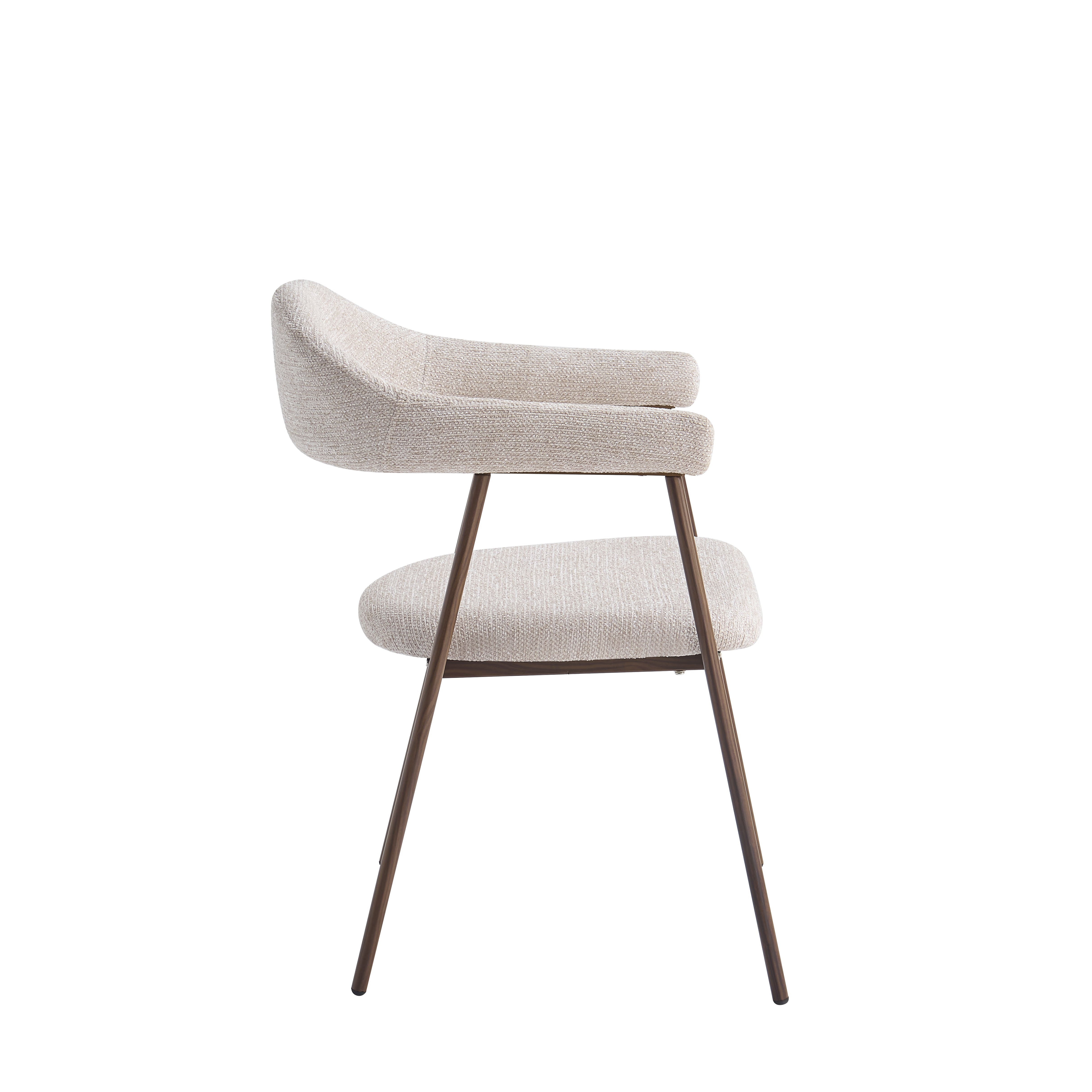 Chaise Alma Chenille Noyer