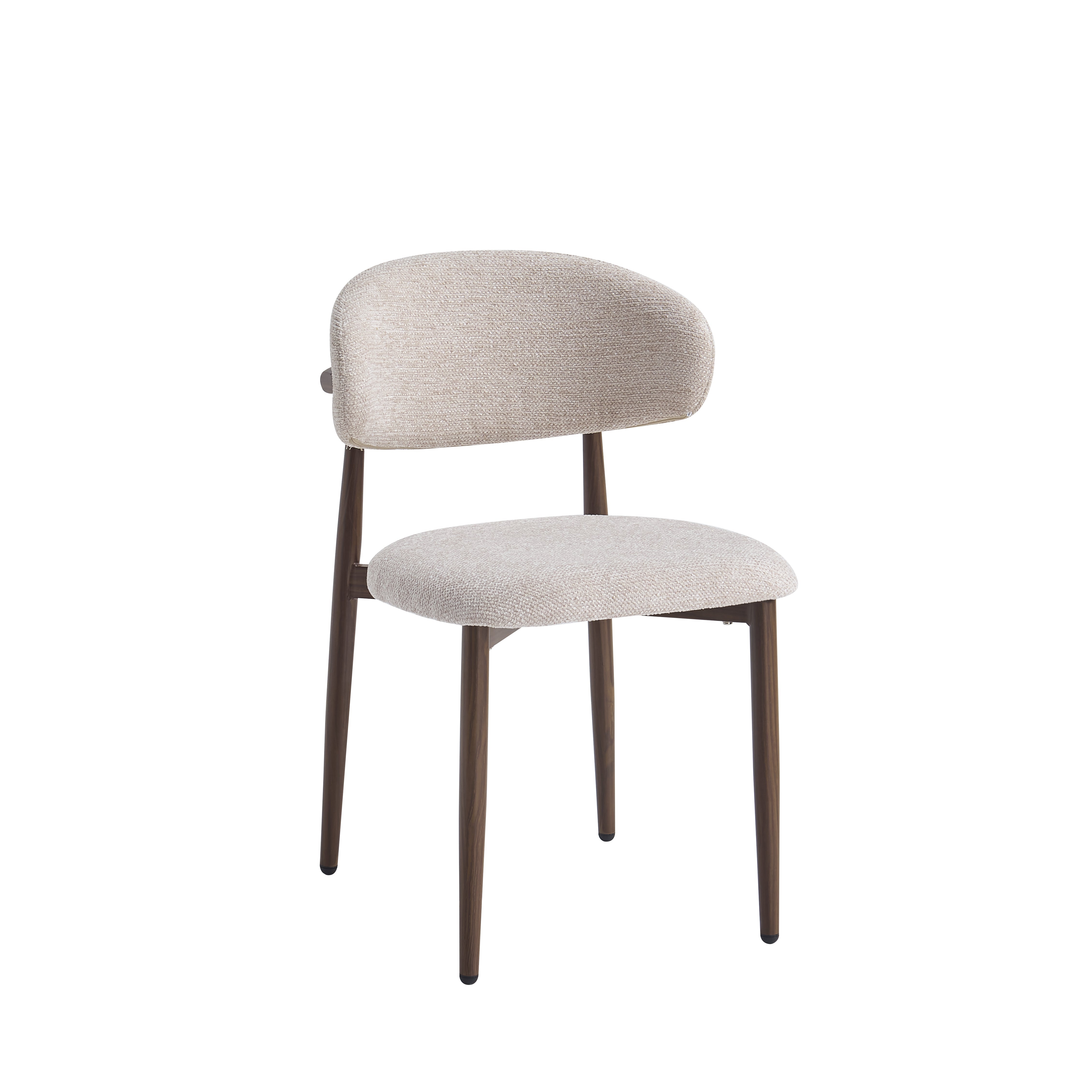 Chaise Bohème Lucile Chenille Noyer