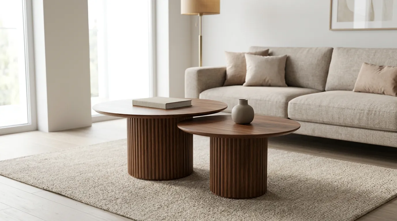 Table Basse Gigogne Duo Noyer