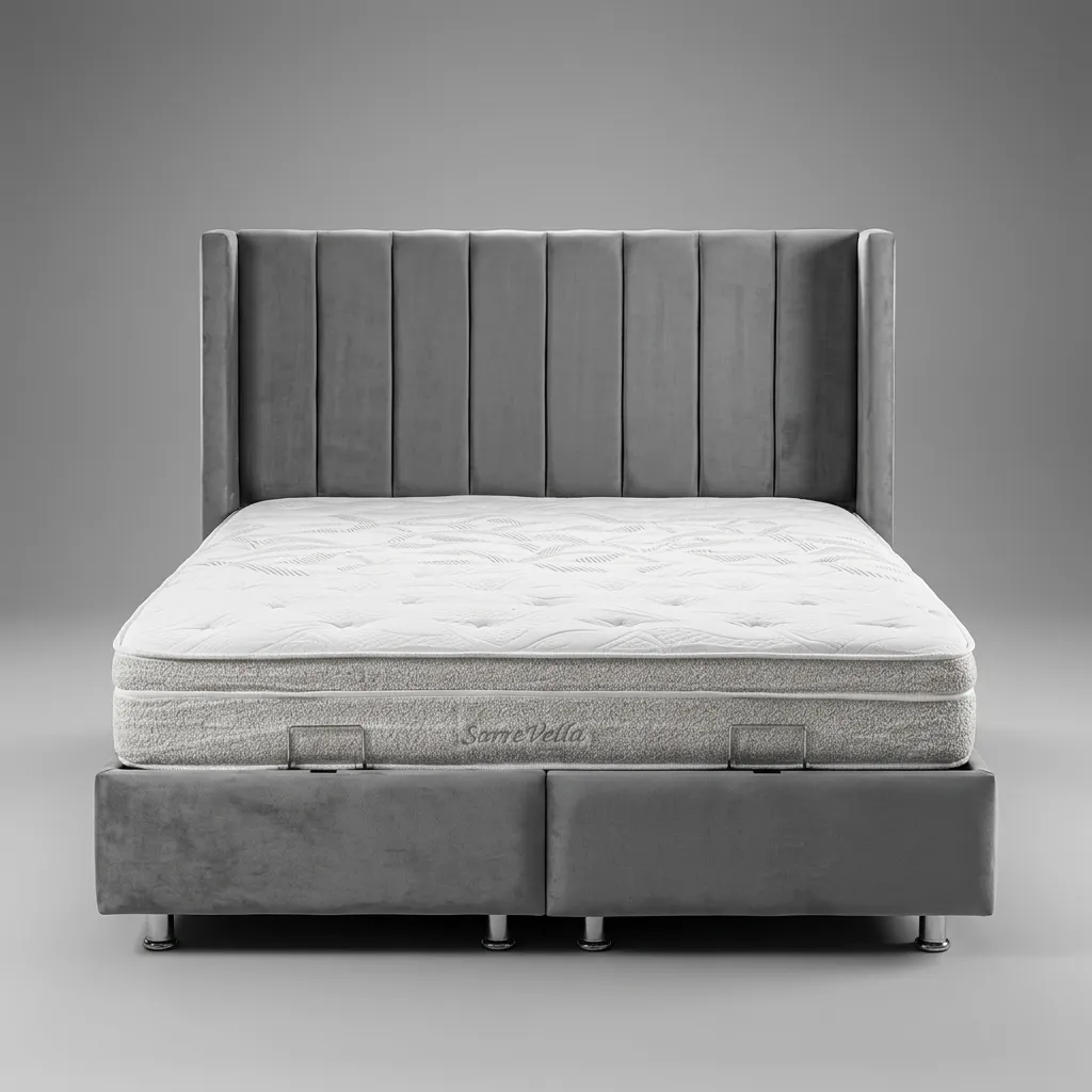 Lit coffre Tokyo Gris