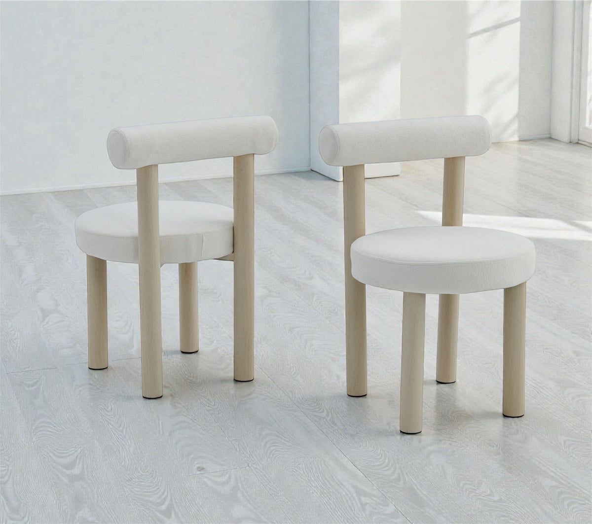 Chaise Irina Velours Beige Travertin