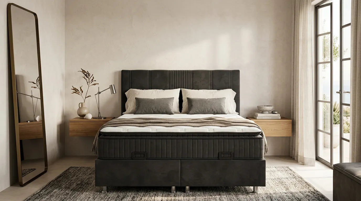 Lit coffre Lugano Gris