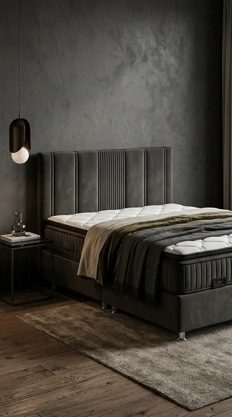 Lit coffre Lugano Gris