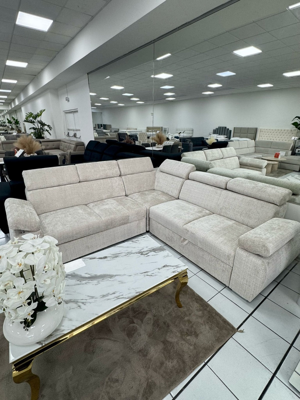 Canapé d'angle Boston Marbella Beige