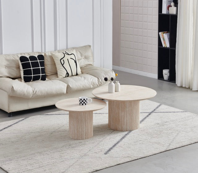 Table Basse Gigogne Duo Travertin