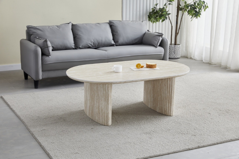 Table basse Joséphine Travertin
